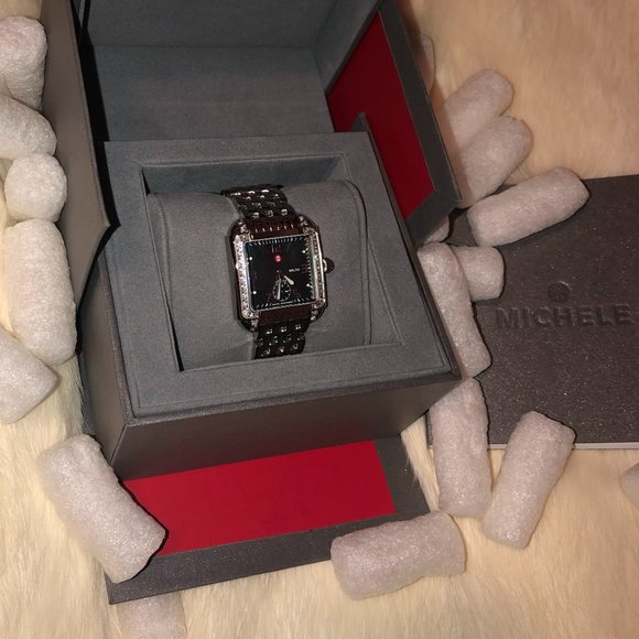 Michele Milou Diamond Bezel Black Dial! RARE!! main image 5